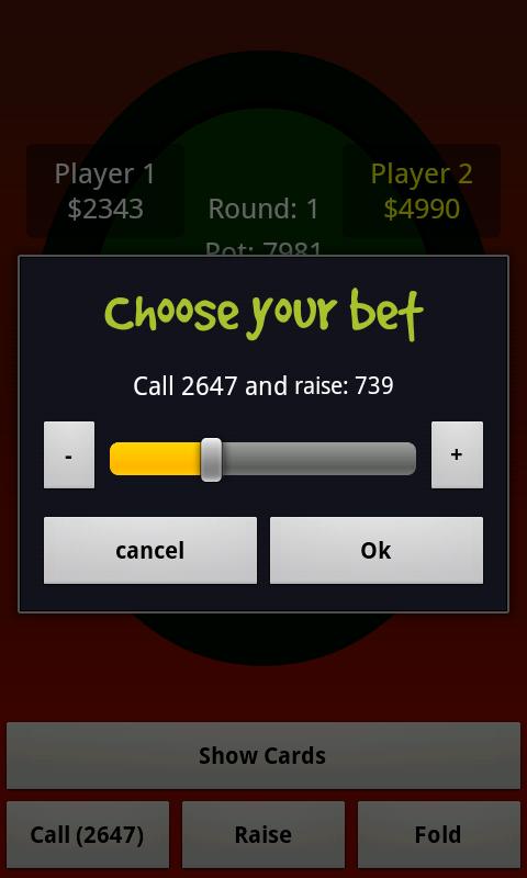 Texas holdem application